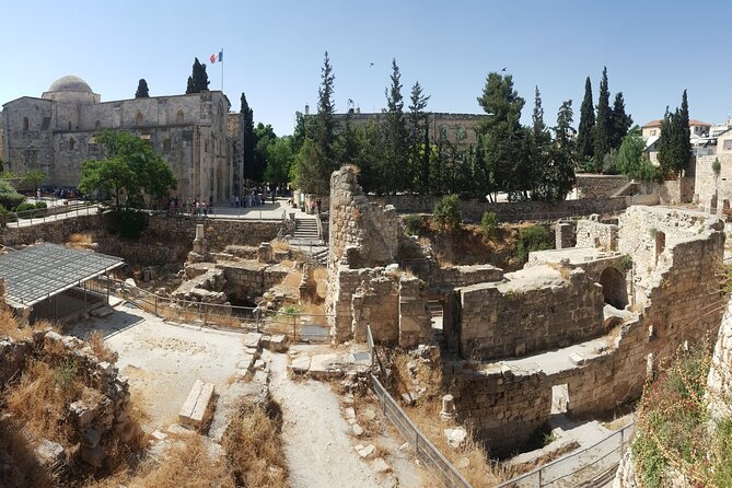 In The Footsteps of Jesus Day Tour - Dguide Self Guiding App - Via Dolorosa links via Austrian Hospice: a real break from the street noise