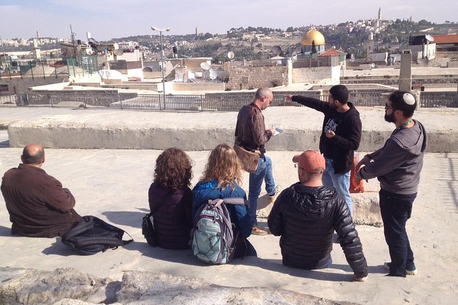 Jerusalem: Dual Narrative Tour - St Marks Syriac Church rooftop view: borders you can see