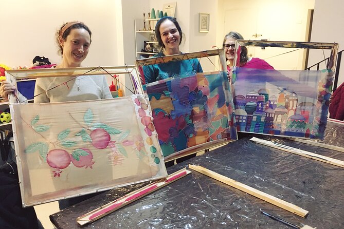Private Silk Painting Workshop in Jerusalem - Create a scarf - - The 3.5-hour flow in the studio, what you’ll do minute by minute