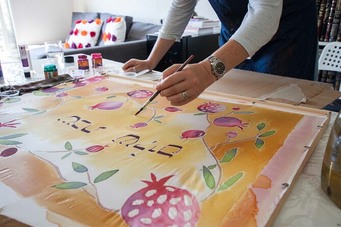 Private Silk Painting Workshop in Jerusalem - Create a scarf - - How the workshop works, from Pinterest pattern to a hand-painted scarf